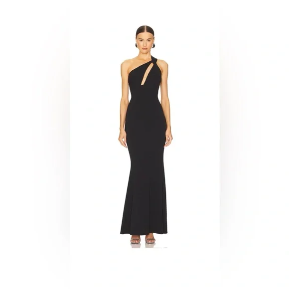 Revolve - Katie May Elegant Black Evening Gown - Picture 1 of 4